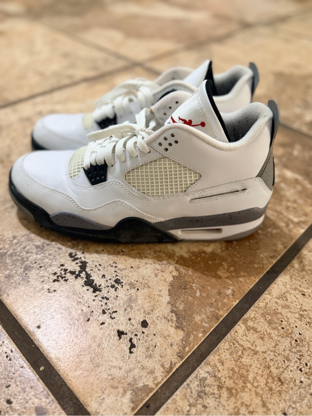 Men’s White and Gray Athletic Sneakers